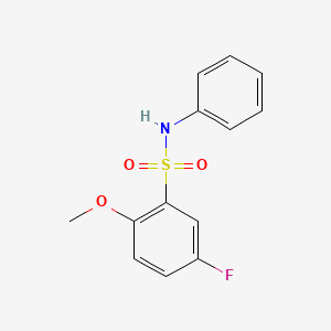 molecular formula C13H12FNO3S B4755527 5-fluoro-2-methoxy-N-phenylbenzenesulfonamide 