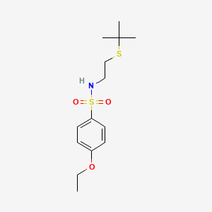 molecular formula C14H23NO3S2 B4755536 N-[2-(tert-butylthio)ethyl]-4-ethoxybenzenesulfonamide 