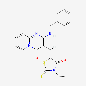 2-(benzylamino)-3-[(3-ethyl-4-oxo-2-thioxo-1,3-thiazolidin-5-ylidene)methyl]-4H-pyrido[1,2-a]pyrimidin-4-one