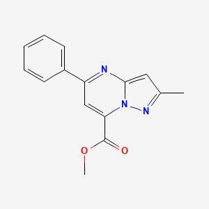 molecular formula C15H13N3O2 B4755580 methyl 2-methyl-5-phenylpyrazolo[1,5-a]pyrimidine-7-carboxylate 