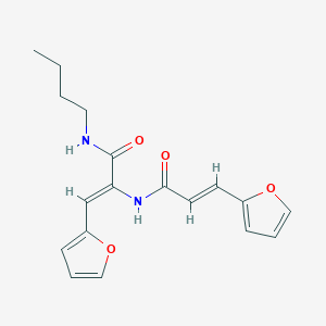 molecular formula C18H20N2O4 B4755586 N-butyl-3-(2-furyl)-2-{[3-(2-furyl)acryloyl]amino}acrylamide 