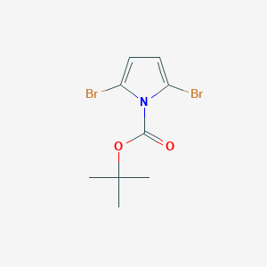 molecular formula C9H11Br2NO2 B047556 2,5-二溴-1H-吡咯-1-甲酸叔丁酯 CAS No. 117657-38-2