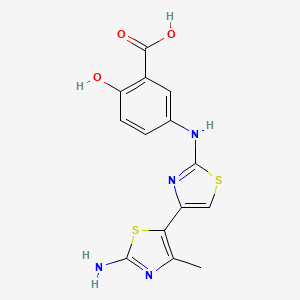 molecular formula C14H12N4O3S2 B4755611 5-[(2'-amino-4'-methyl-4,5'-bi-1,3-thiazol-2-yl)amino]-2-hydroxybenzoic acid 