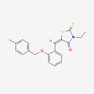 molecular formula C20H19NO2S2 B4755628 3-ethyl-5-{2-[(4-methylbenzyl)oxy]benzylidene}-2-thioxo-1,3-thiazolidin-4-one 