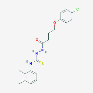 molecular formula C20H24ClN3O2S B4755630 2-[4-(4-chloro-2-methylphenoxy)butanoyl]-N-(2,3-dimethylphenyl)hydrazinecarbothioamide 