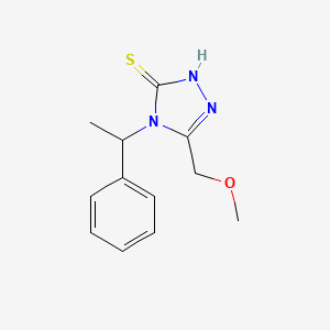 molecular formula C12H15N3OS B4755639 5-(methoxymethyl)-4-(1-phenylethyl)-4H-1,2,4-triazole-3-thiol 