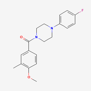 molecular formula C19H21FN2O2 B4755650 1-(4-fluorophenyl)-4-(4-methoxy-3-methylbenzoyl)piperazine 