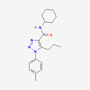 molecular formula C19H26N4O B4755681 N-cyclohexyl-1-(4-methylphenyl)-5-propyl-1H-1,2,3-triazole-4-carboxamide 