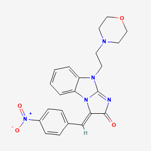 molecular formula C22H21N5O4 B4755719 9-[2-(4-morpholinyl)ethyl]-3-(4-nitrobenzylidene)-3H-imidazo[1,2-a]benzimidazol-2(9H)-one 
