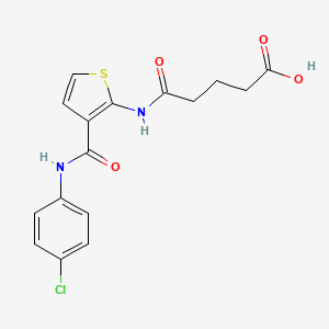 molecular formula C16H15ClN2O4S B4755781 5-[(3-{[(4-chlorophenyl)amino]carbonyl}-2-thienyl)amino]-5-oxopentanoic acid 