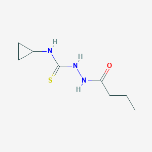 molecular formula C8H15N3OS B4755804 2-butyryl-N-cyclopropylhydrazinecarbothioamide 