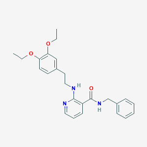 molecular formula C25H29N3O3 B4755815 N-benzyl-2-{[2-(3,4-diethoxyphenyl)ethyl]amino}nicotinamide 