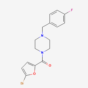 molecular formula C16H16BrFN2O2 B4755846 1-(5-bromo-2-furoyl)-4-(4-fluorobenzyl)piperazine 