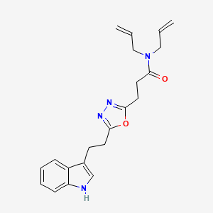 molecular formula C21H24N4O2 B4755873 N,N-diallyl-3-{5-[2-(1H-indol-3-yl)ethyl]-1,3,4-oxadiazol-2-yl}propanamide 