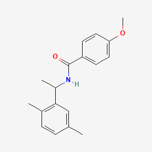 molecular formula C18H21NO2 B4755884 N-[1-(2,5-dimethylphenyl)ethyl]-4-methoxybenzamide 