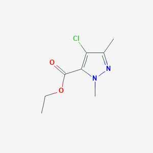 molecular formula C8H11ClN2O2 B047559 Ethyl 4-chloro-1,3-dimethyl-1H-pyrazole-5-carboxylate CAS No. 119169-63-0