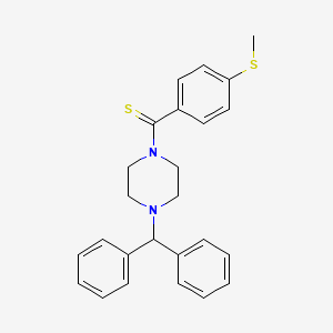 molecular formula C25H26N2S2 B4755925 1-(diphenylmethyl)-4-{[4-(methylthio)phenyl]carbonothioyl}piperazine 