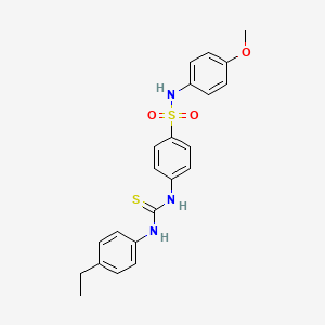 molecular formula C22H23N3O3S2 B4755932 4-({[(4-ethylphenyl)amino]carbonothioyl}amino)-N-(4-methoxyphenyl)benzenesulfonamide 