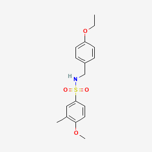 molecular formula C17H21NO4S B4755943 N-(4-ethoxybenzyl)-4-methoxy-3-methylbenzenesulfonamide 