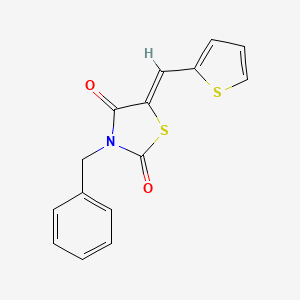 molecular formula C15H11NO2S2 B4755974 3-benzyl-5-(2-thienylmethylene)-1,3-thiazolidine-2,4-dione 