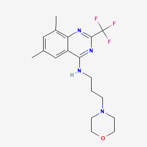 molecular formula C18H23F3N4O B4755978 6,8-dimethyl-N-[3-(4-morpholinyl)propyl]-2-(trifluoromethyl)-4-quinazolinamine 