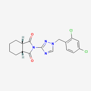 molecular formula C17H16Cl2N4O2 B4755986 (3aR,7aS)-2-[1-(2,4-dichlorobenzyl)-1H-1,2,4-triazol-3-yl]hexahydro-1H-isoindole-1,3(2H)-dione 