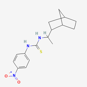 molecular formula C16H21N3O2S B4756007 N-(1-bicyclo[2.2.1]hept-2-ylethyl)-N'-(4-nitrophenyl)thiourea 