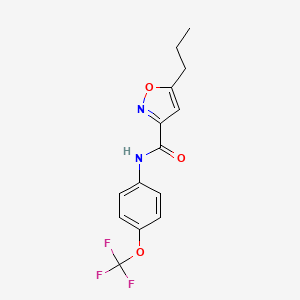 molecular formula C14H13F3N2O3 B4756015 5-propyl-N-[4-(trifluoromethoxy)phenyl]-3-isoxazolecarboxamide 