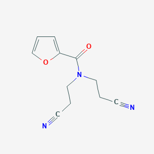 molecular formula C11H11N3O2 B4756029 N,N-bis(2-cyanoethyl)-2-furamide 