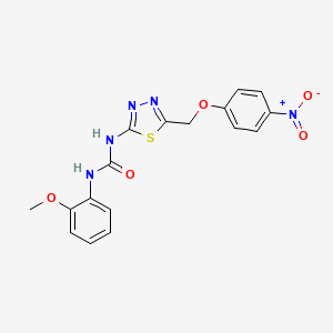molecular formula C17H15N5O5S B4756045 N-(2-methoxyphenyl)-N'-{5-[(4-nitrophenoxy)methyl]-1,3,4-thiadiazol-2-yl}urea 