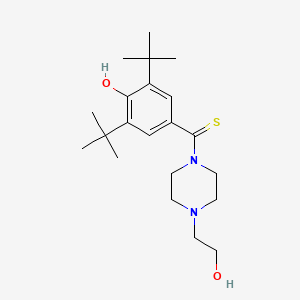 molecular formula C21H34N2O2S B4756070 2,6-di-tert-butyl-4-{[4-(2-hydroxyethyl)-1-piperazinyl]carbonothioyl}phenol 