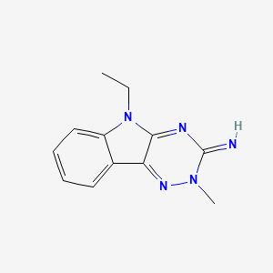 molecular formula C12H13N5 B4756074 5-ethyl-2-methyl-2,5-dihydro-3H-[1,2,4]triazino[5,6-b]indol-3-imine 