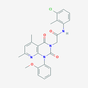 molecular formula C25H23ClN4O4 B4756077 N-(3-chloro-2-methylphenyl)-2-[1-(2-methoxyphenyl)-5,7-dimethyl-2,4-dioxo-1,4-dihydropyrido[2,3-d]pyrimidin-3(2H)-yl]acetamide 