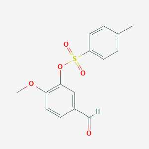 molecular formula C15H14O5S B475611 5-Formyl-2-methoxyphenyl 4-methylbenzenesulfonate CAS No. 78515-24-9