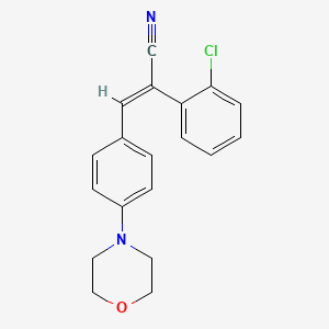 molecular formula C19H17ClN2O B4756114 2-(2-chlorophenyl)-3-[4-(4-morpholinyl)phenyl]acrylonitrile 