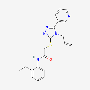 molecular formula C20H21N5OS B4756134 2-{[4-allyl-5-(3-pyridinyl)-4H-1,2,4-triazol-3-yl]thio}-N-(2-ethylphenyl)acetamide 