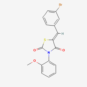 molecular formula C17H12BrNO3S B4756146 5-(3-bromobenzylidene)-3-(2-methoxyphenyl)-1,3-thiazolidine-2,4-dione 