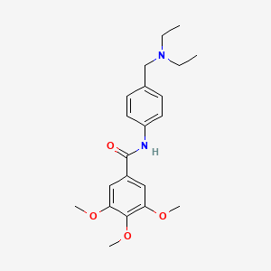 molecular formula C21H28N2O4 B4756166 N-{4-[(diethylamino)methyl]phenyl}-3,4,5-trimethoxybenzamide 