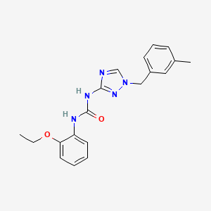 molecular formula C19H21N5O2 B4756173 N-(2-ethoxyphenyl)-N'-[1-(3-methylbenzyl)-1H-1,2,4-triazol-3-yl]urea 