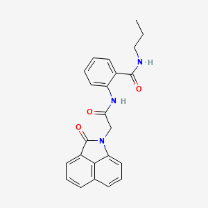 molecular formula C23H21N3O3 B4756177 2-{[(2-oxobenzo[cd]indol-1(2H)-yl)acetyl]amino}-N-propylbenzamide 