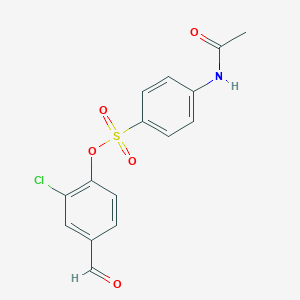 molecular formula C15H12ClNO5S B475618 2-Chloro-4-formylphenyl 4-(acetylamino)benzenesulfonate CAS No. 432006-38-7