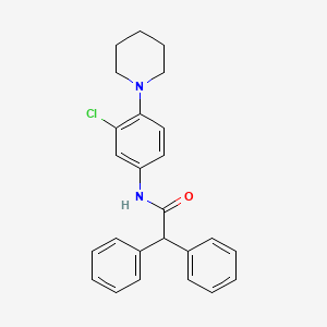 molecular formula C25H25ClN2O B4756244 N-[3-chloro-4-(1-piperidinyl)phenyl]-2,2-diphenylacetamide 
