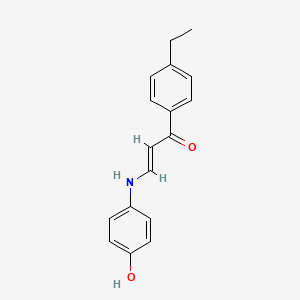 molecular formula C17H17NO2 B4756312 1-(4-ethylphenyl)-3-[(4-hydroxyphenyl)amino]-2-propen-1-one 