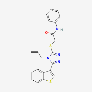molecular formula C21H18N4OS2 B4756320 2-{[4-allyl-5-(1-benzothien-3-yl)-4H-1,2,4-triazol-3-yl]thio}-N-phenylacetamide 