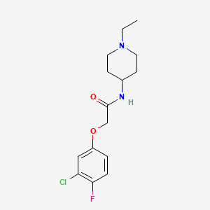molecular formula C15H20ClFN2O2 B4756334 2-(3-chloro-4-fluorophenoxy)-N-(1-ethyl-4-piperidinyl)acetamide 