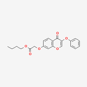 molecular formula C21H20O6 B4756352 butyl [(4-oxo-3-phenoxy-4H-chromen-7-yl)oxy]acetate 