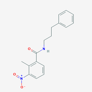 molecular formula C17H18N2O3 B4756372 2-methyl-3-nitro-N-(3-phenylpropyl)benzamide 