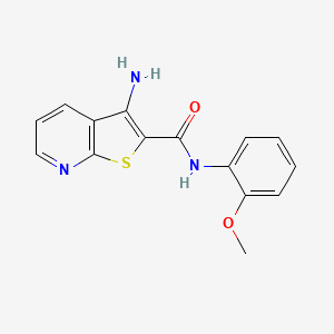 molecular formula C15H13N3O2S B4756377 3-amino-N-(2-methoxyphenyl)thieno[2,3-b]pyridine-2-carboxamide 