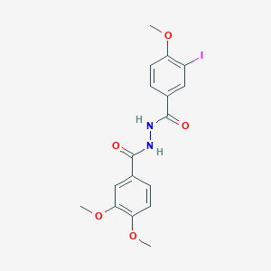 molecular formula C17H17IN2O5 B4756381 N'-(3,4-dimethoxybenzoyl)-3-iodo-4-methoxybenzohydrazide 