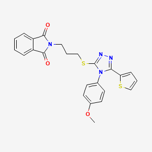 molecular formula C24H20N4O3S2 B4756396 2-(3-{[4-(4-methoxyphenyl)-5-(2-thienyl)-4H-1,2,4-triazol-3-yl]thio}propyl)-1H-isoindole-1,3(2H)-dione 